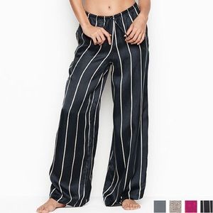VICTORIA’S SECRET cupro wise-leg stripe pants